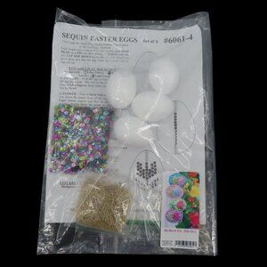 Design Works Set of 4 Sequin Easter Eggs Craft Kit 6061 NEW Open Package Holiday